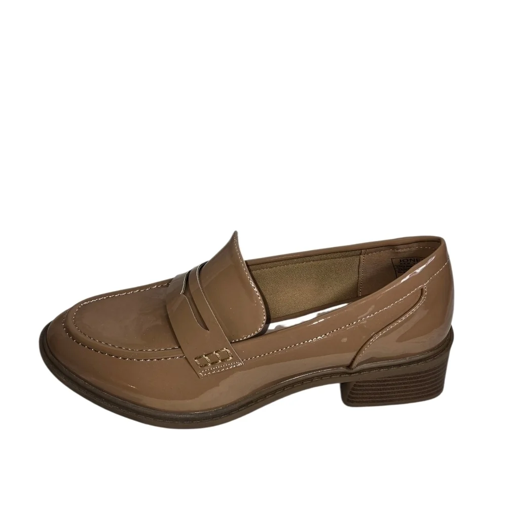 Jones New York Light Brown Patent Leather Quiet Luxurt Loafers NWT